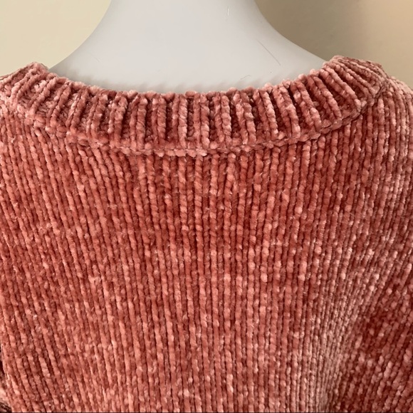ORVIS Chenille Crewneck Sweater Pullover Pink Rose Classic Soft Warm Size L - Picture 12 of 14